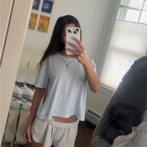 Hollister light blue Relaxed tee